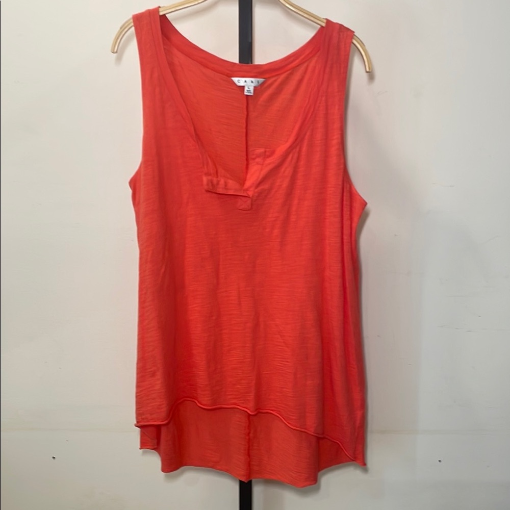CAbi Sleeveless Coral Tank Top